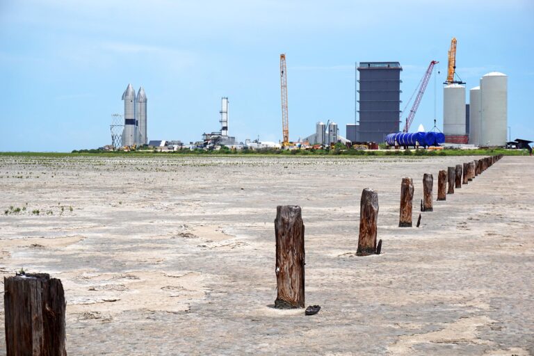 A view of SpaceX build faciliity at Boca Chica, Texas Thursday afternoon near Texas State Highway 4. (Miguel Roberts/The Brownsville Herald)