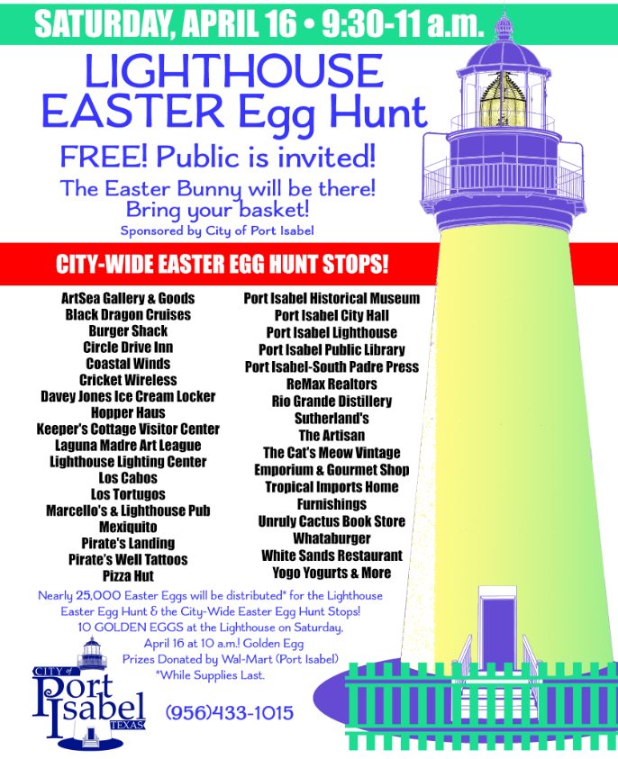 3rd Annual LIGHTHOUSE Easter Egg Hunt & City-Wide Easter Egg Hunt Stops!