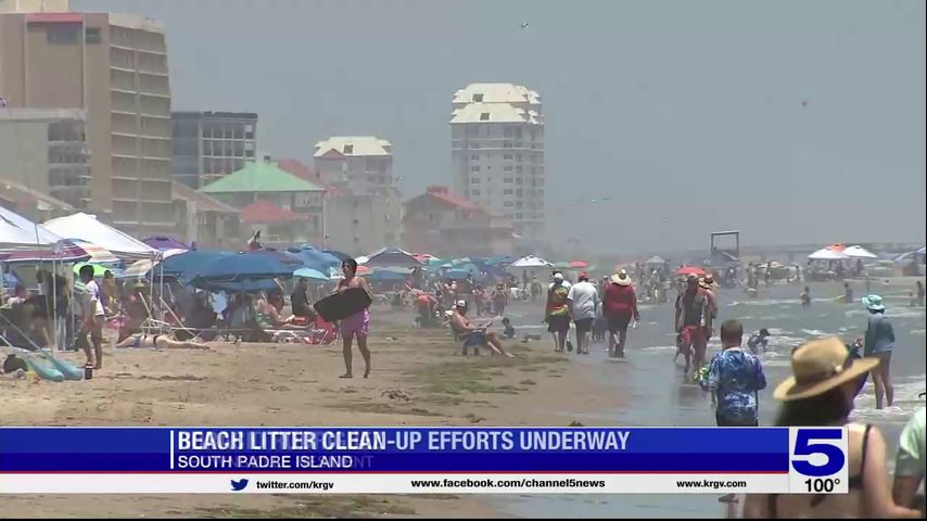 Beach litter clean-up efforts underway at South Padre Island
